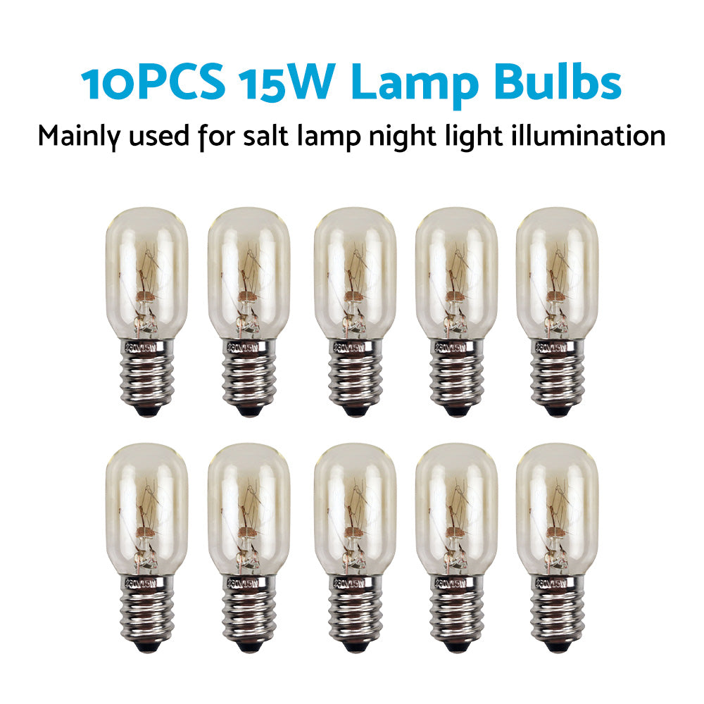 10PCS E14 Salt Lamp Globe Bulb 15W Light Bulb 230v Refrigerator Oven Replacement