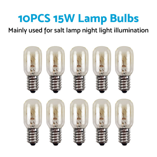 10PCS E14 Salt Lamp Globe Bulb 15W Light Bulb 230v Refrigerator Oven Replacement