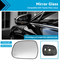 Left Side Mirror Glass Suitable for Lexus RX300 RX330 Toyota Hilux HEATED Convex