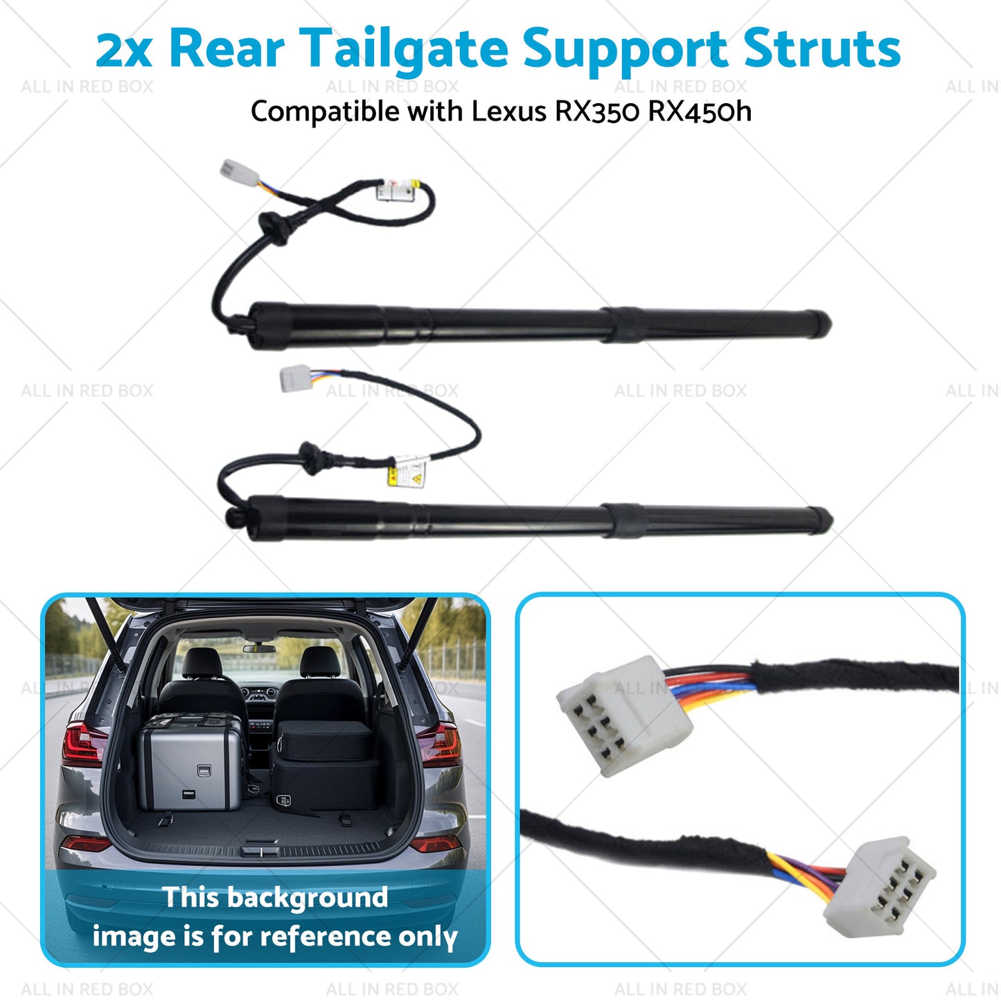 2x Rear Tailgate Support Struts Suitable for Lexus RX350 RX450h 6892048031 16-19