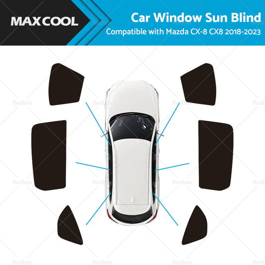 Magnetic Car Window Sun Blind Shade Mesh for Mazda CX-8 CX8 2018-2023 Sunshade