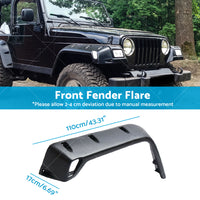 For Jeep Wrangler TJ 97-06 Pocket Style Matte Black Fender Flares Jungle Guard