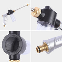 Garden Hose Nozzle Long Pole Foam Water Bottle 360 Degree Rotating Car Wash Gardening