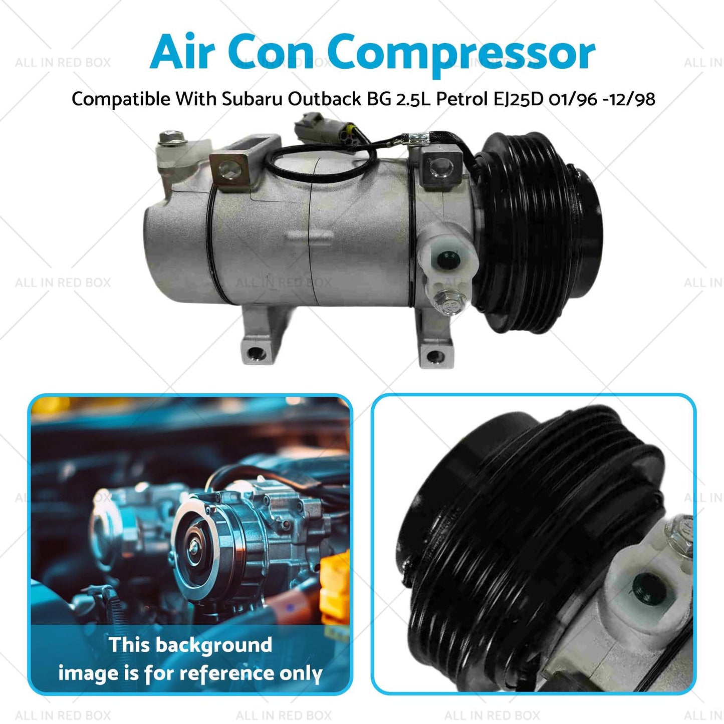 {{ Air Con Compressor Suitable For Subaru Outback BG 2.5L Petrol EJ25D 01/96 -12/98 }} - Buy Car Parts Online at {{ Kaka Auto Parts }}.