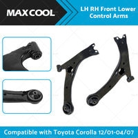 LH  RH Front Lower Control Arms Suitable For Toyota Corolla 12/01-04/07