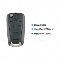 Complete Remote Control Key Fob Fits For HOLDEN ASTRA H 2005 2006 2007 2008 2009
