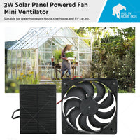 3W Solar Panel Powered Fan Mini Ventilator For Greenhouse Pet or Dog Chicken House