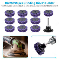 10/20/30x 50mm Poly Strip Disc Wheel Suitable For Angle Grinder Paint & Rust Removal