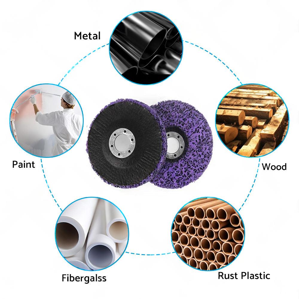 10/20/30x 50mm Poly Strip Disc Wheel Suitable For Angle Grinder Paint & Rust Removal