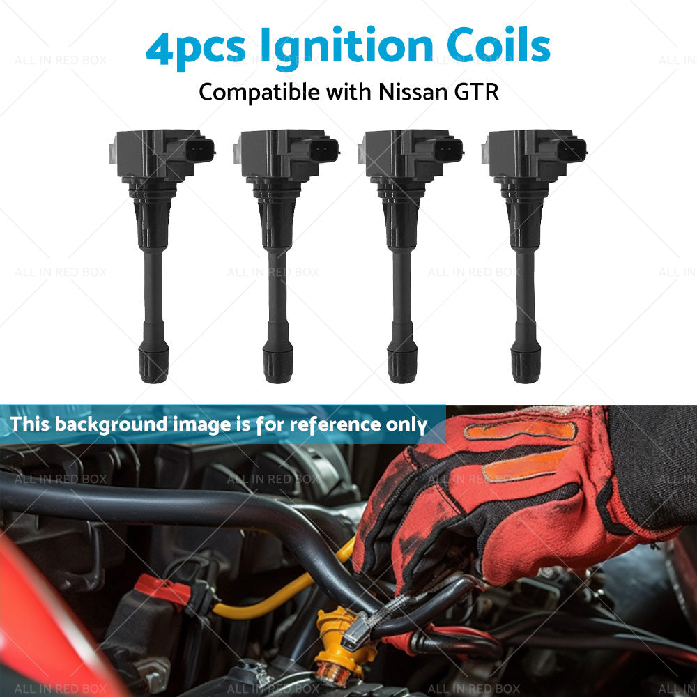 4PCS Ignition Coil Suitable for Nissan R35 GT-R 3. 8L VR38DETT 08-15 22448JF00B