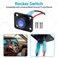 For Boat Caravan Truck Marine 12V 1 Gang Toggle Rocker Switch Panel ON OFF