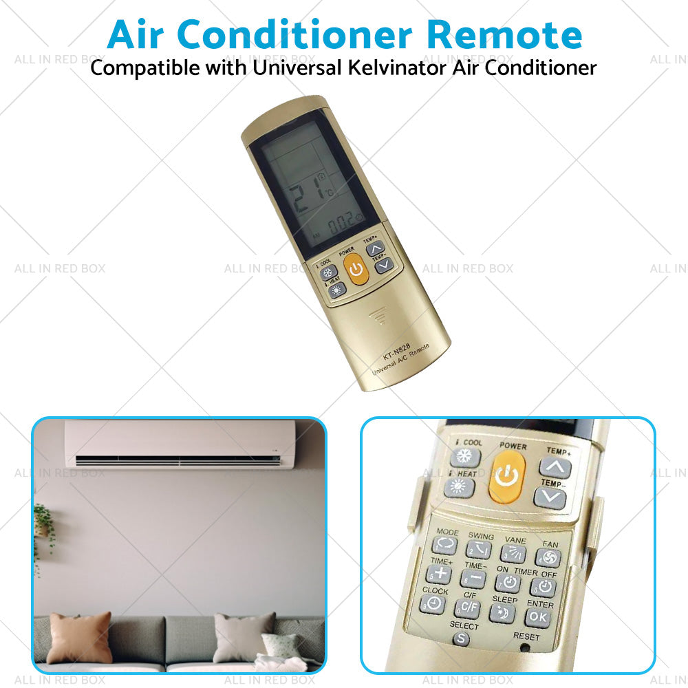 {{ Universal Replacement Suitable for Kelvinator Air Conditioner Remote Control }} - Buy Car Parts Online at {{ Kaka Auto Parts }}.