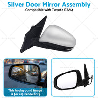 Door Mirror Silver Suitable for Toyota RAV4 2013 - 2018 Left Side 5-wire