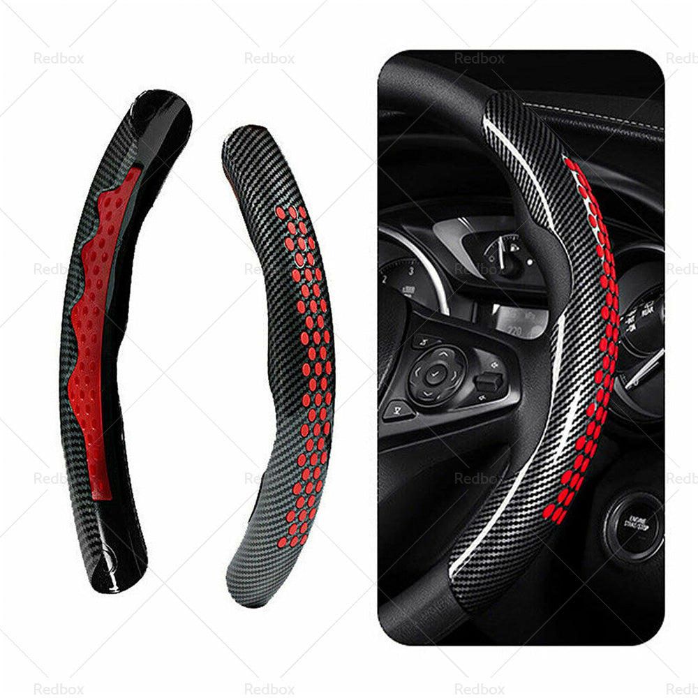 Carbon Fiber Universal Car Steering Wheel Booster Cover Non Slip Car Accessories