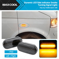 2x Dynamic LED Side Marker Lights Turn Signal Indicator fit for VW Golf MK4 Ford