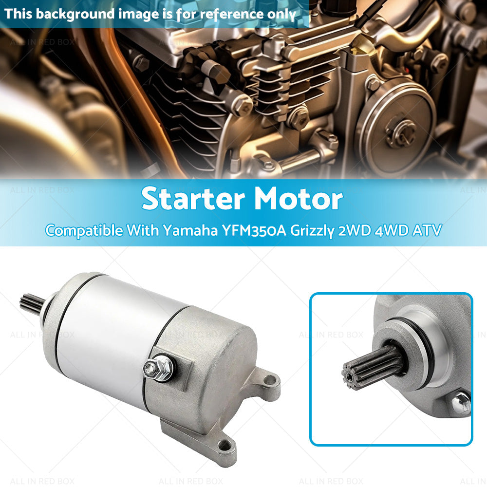 Starter Motor Suitable For Yamaha YFM350A Grizzly 2 4WD 2007 2008 2009 2013 2014