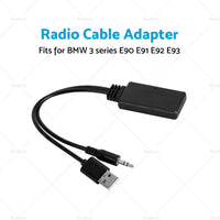 Car Bluetooth-compatible Radio AUX Cable Adapter Accessories For BMW E90 E91 E92