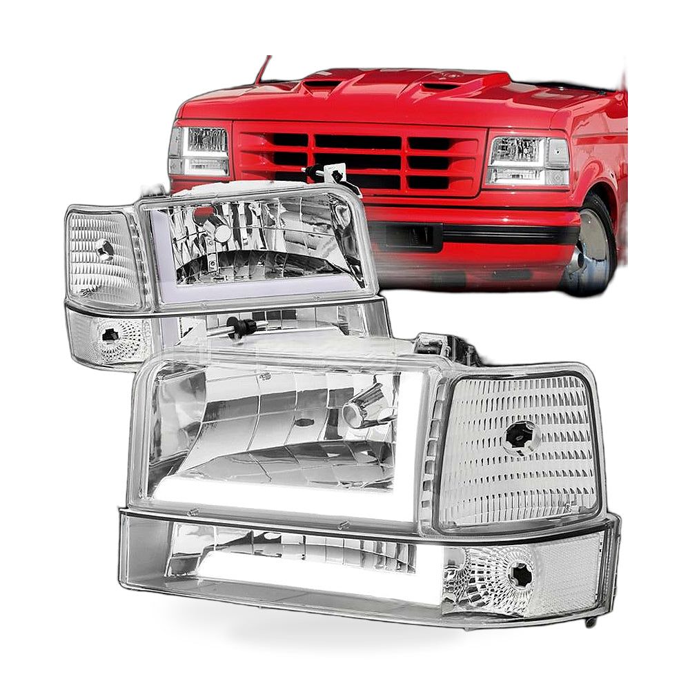 LED Daytime Running Light Headlight Suitable for Ford F150 F250 F350 1992-1996 - ZT2