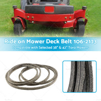 Ride on Mower Deck Belt 106-2173 Suitable For Selected 38 inch   and  42 inch  Toro Mowers