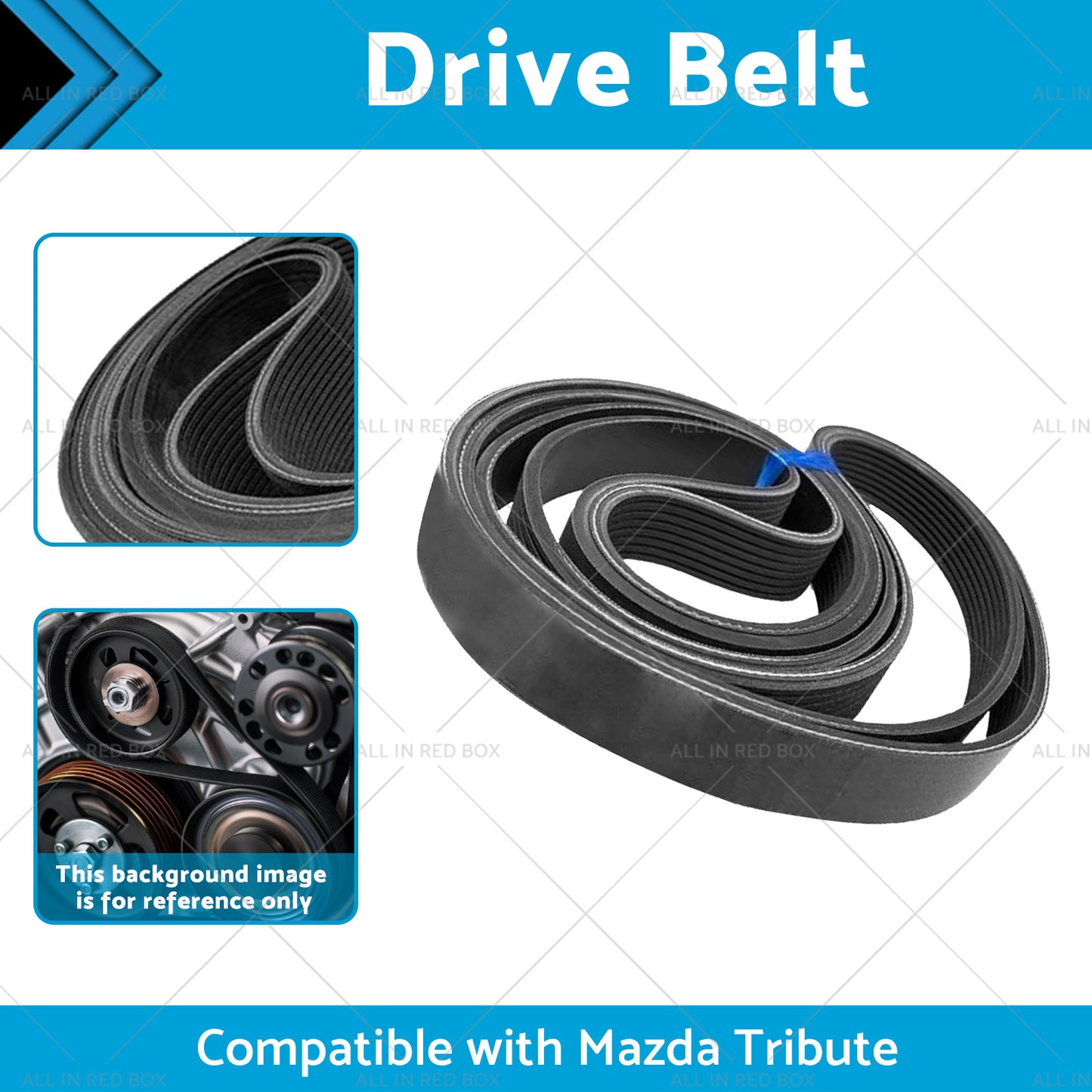 V-Ribbed Serpentine Drive Belt 6PK2185 Suitablefor Mazda Tribute Lexus Ford Benz