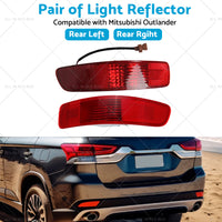 2pc Rear Bumper Bar Light Reflector Suitable for Mitsubishi Outlander 06-12 L+R