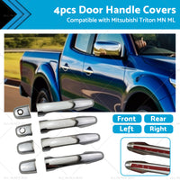 Chrome 4PCS Door Handle Covers Suitable for Mitsubishi Triton MN ML 2006 - 2014