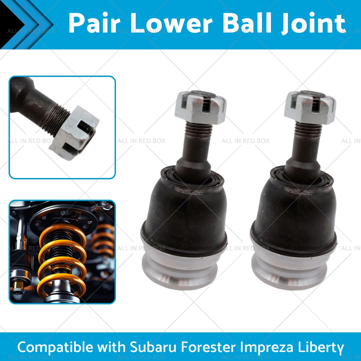 2x Lower Ball Joint Suitable for Subaru Forester Impreza Liberty Outback 89-10