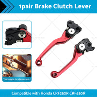 Pair Pivot Brake Clutch Lever Red Suitable For Honda CRF250R CRF450R 2007-2012