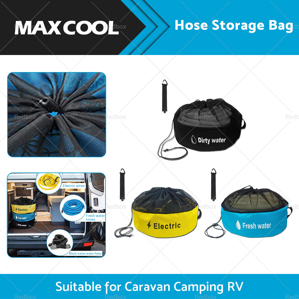 Storage Bag Caravan Camping RV Cable Organizer Water Hose Electrical Cords