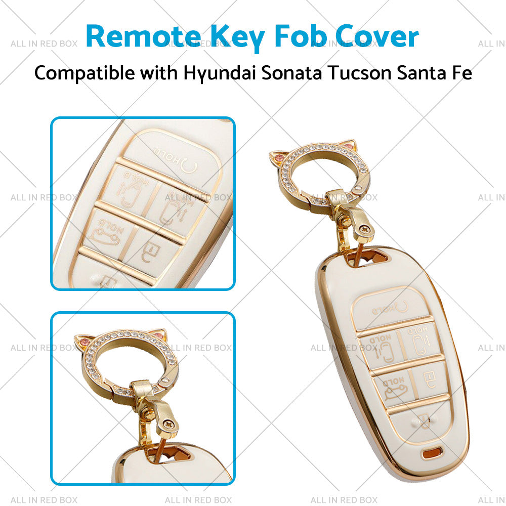 TPU 6Button Car Remote Key Fob Cover Suitable For Hyundai Sonata Tucson Santa Fe