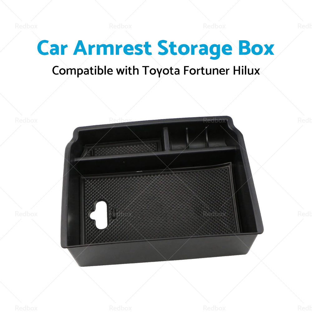 Car Armrest Storage Center Console Tray Box Suitable For Toyota Fortuner Hilux