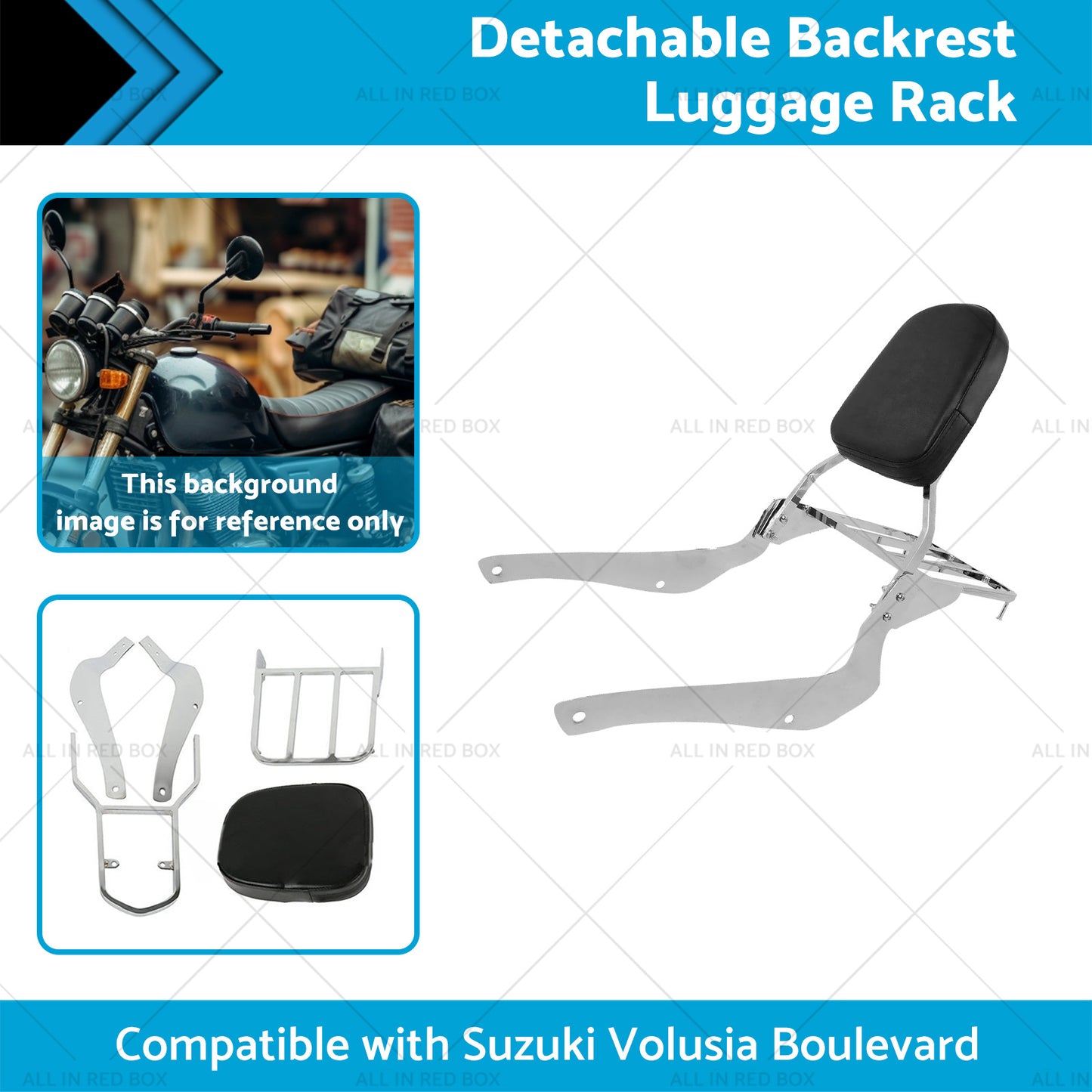 Backrest Sissy Bar W  Luggage Rack Suitable For Suzuki Boulevard C50 2005-2011