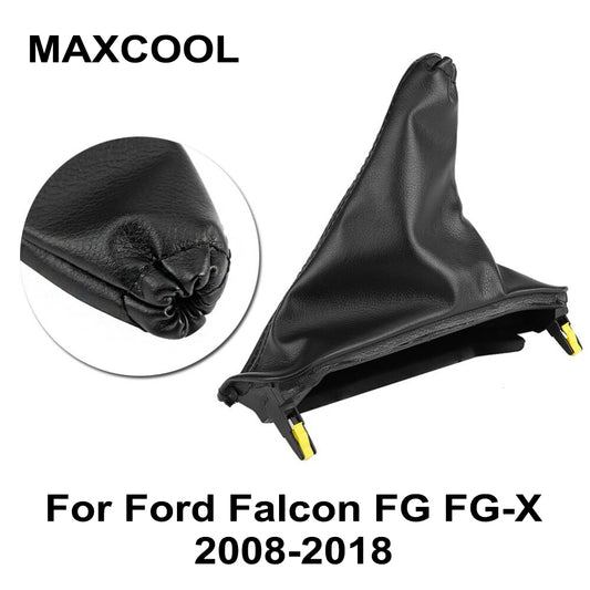 Set Handbrake  and  T-Bar Boot Cover Black Leather for Ford Falcon FG FG-X 2008~2018