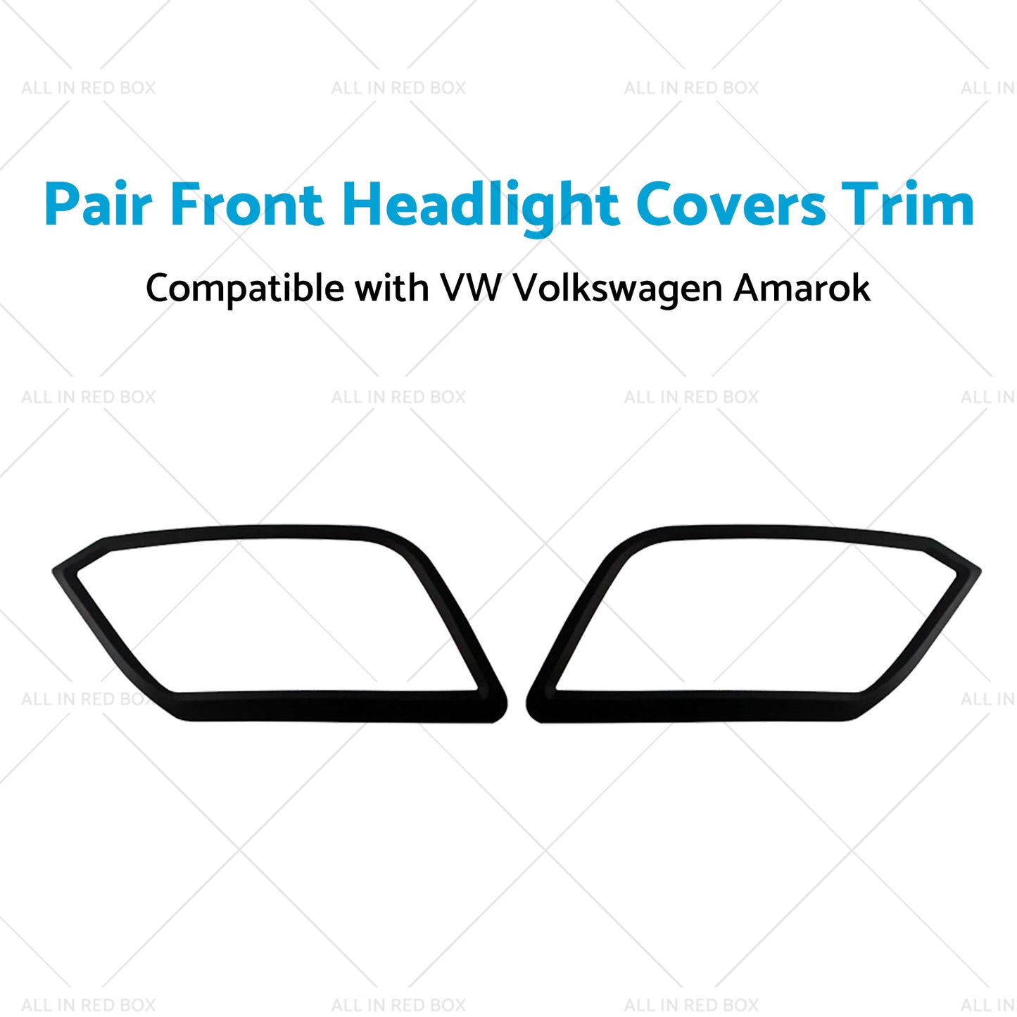 Pair Front Headlight Covers Trim Suitable for VW Volkswagen Amarok 09-22