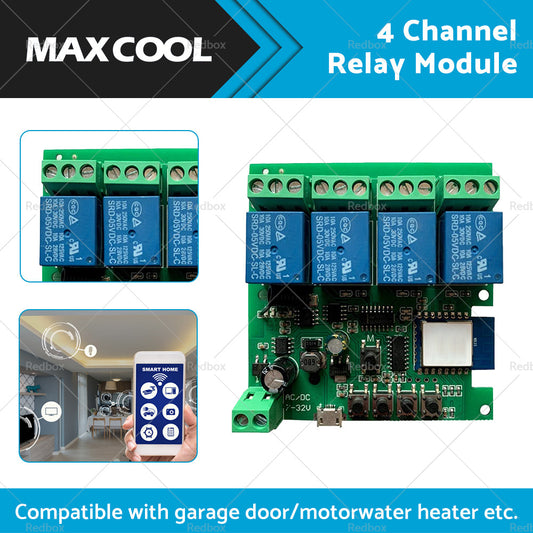 WIFI Bluetooth-compatible AC DC 4 Channel Relay Module Development Board