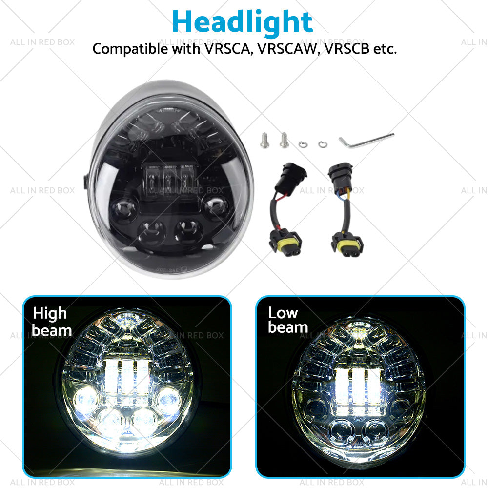 LED Headlight Hi Lo Lamp Suitable For Harley Davidson VROD V-Rod VRSC VRSCA