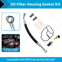 Engine Oil Filter Housing Gasket Kit Suitable for BMW 325Ci X5 Z3 E46 E39 E53