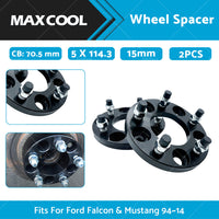 15mm Bolt-on Wheel Spacers 5 X 114. 3 70. 5mm Fit For Ford Falcon  and  Mustang 94-14