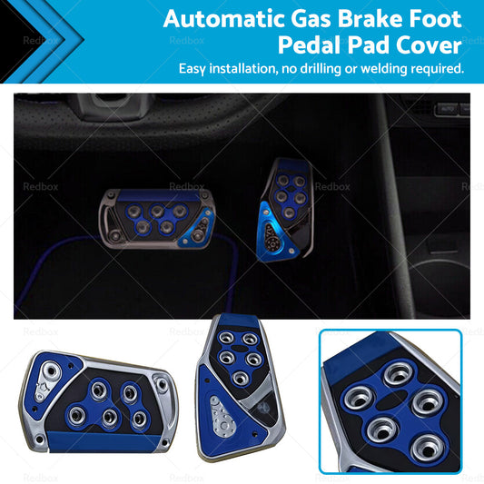 2x Non-Slip Automatic Gas Brake Foot Pedal Pad Cover Car Accessories Parts Blue