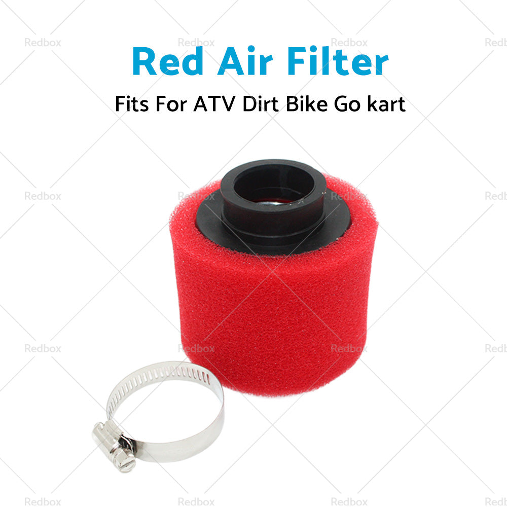 RED 38mm Foam Pod Air Filter Cleaner For 125cc PIT PRO Quad Dirt Bike ATV Buggy