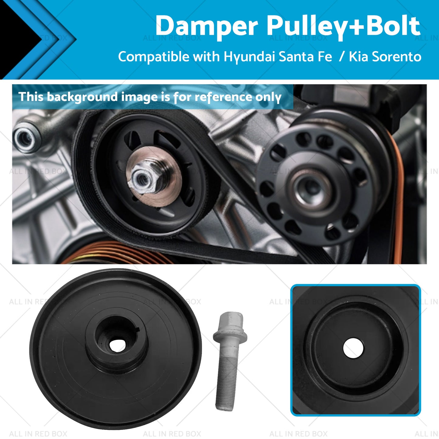 Harmonic Balancer Damper Pulley Suitable for Kia Sorento Hyundai Santa 2. 2L