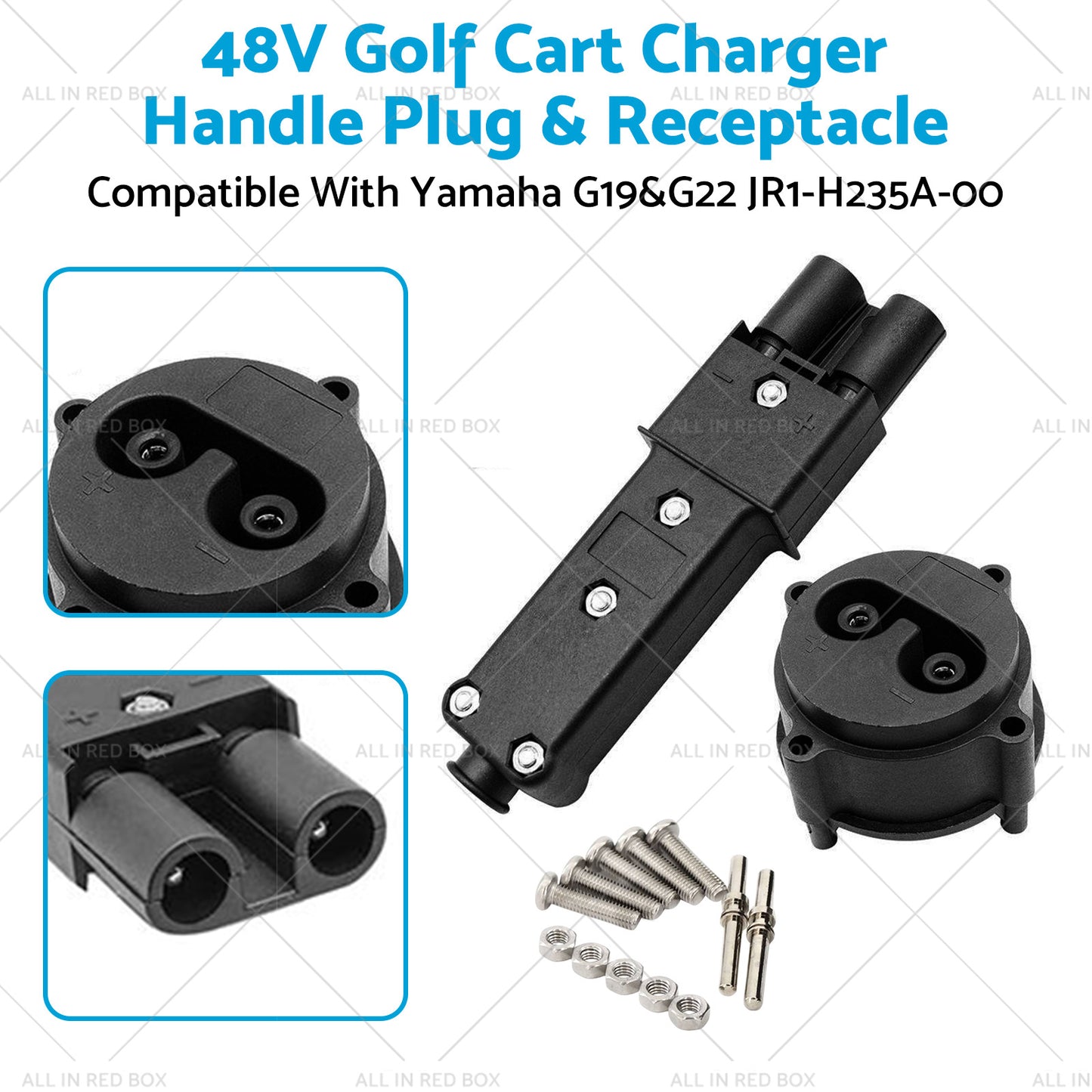 48V Golf Cart Charger Handle Plug  and  Receptacle Suitable For Yamaha G19 and G22