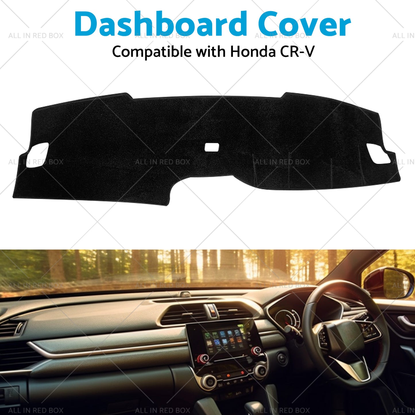 Dashboard Cover Pad Carpet Dash Mat Suitable for Honda CR-V CRV 2023 Without HUD