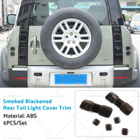 Smoked Blackened Tail Light Cover Suitable For Land Rover Defender 90 110 20-22