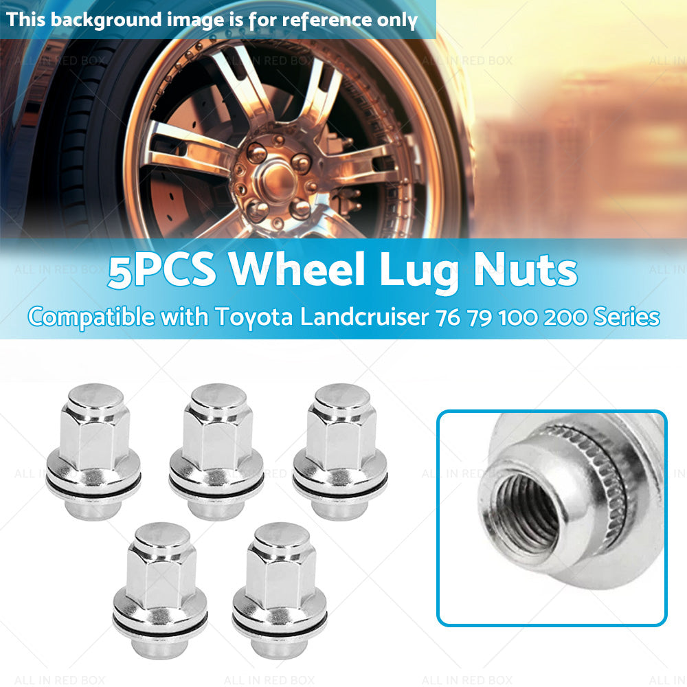 5PCS 14x1. 5 Alloy Wheel Lug Nuts Suitable for Landcruiser 76 79 100 200 Series