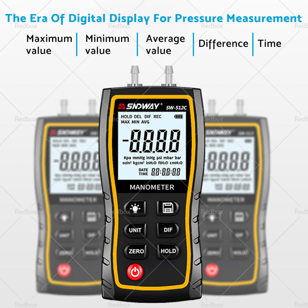 Digital Differential Manometer ¡À103. 42KPa Air Pressure Meter Digital