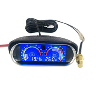 2in1 Car LCD Digital Display Gauge Water Temperature Meter Voltmeter Horizontal