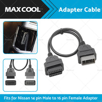 For Nissan 14 Pin OBD1 to 16 Pin OBD2 Car Diagnostic Connector Adapter Cable