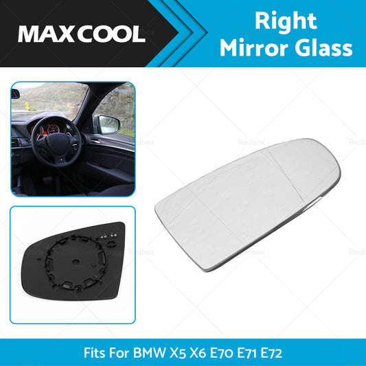 Right Heated Wing Side Mirror White Glass For BMW X5 X6 E70 E71 E72 2008-2014