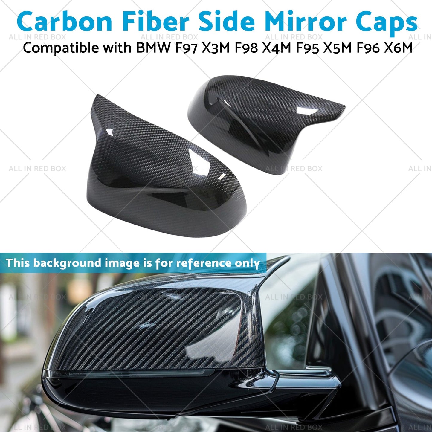 Carbon Fiber Side Mirror Caps Suitable for BMW X5M F96 X6M F97 X3M F98 X4M F95